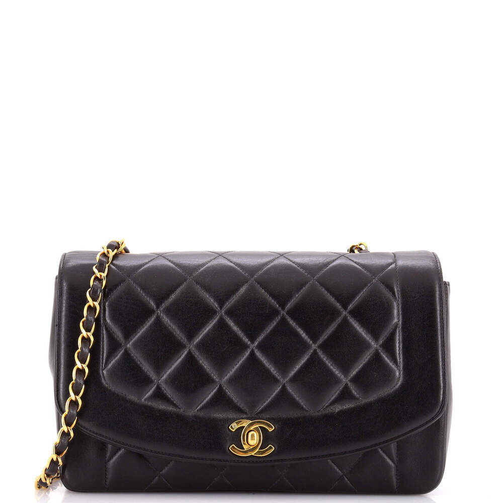 Chanel Medium Vintage Diana Flap Bag Quilted Lambskin